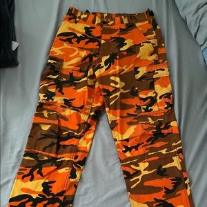 Orange Cargo pants